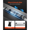 thumbnail image 4 of VEVOR Linear Rail Guide Kit, HGR20, 2Pcs 1000 mm (39.4 inch) Linear Motion Rails and 4Pcs Bearing Slide Blocks, Anti Rust and High Precision Kit, for DIY, CNC Routers, Lathes, Mills, 3D Printers, 4 of 9
