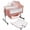 Pink, variant on SHUO Y - 4-in-1 Multi-function Baby Crib with Changing Station, Height Adjustable Bedside Baby Bassinet with Basket & Mosquito Net for 0-24 Months, 22 lbs Capacity (Pink)