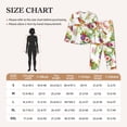 thumbnail image 4 of Honeii Birds And Flowers print Women's Pajama Sets Long Sleeve Button Down Sleepwear Nightwear Soft Pjs Lounge Sets-Small, 4 of 7