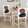 thumbnail image 5 of Blue Brown Geometric Dining Chair Back Cover Only, Bohemian Nordic Set of 4 Chair Back Covers, Removable Washable for Dining Room, Banquet & Holiday Decoration, 5 of 9
