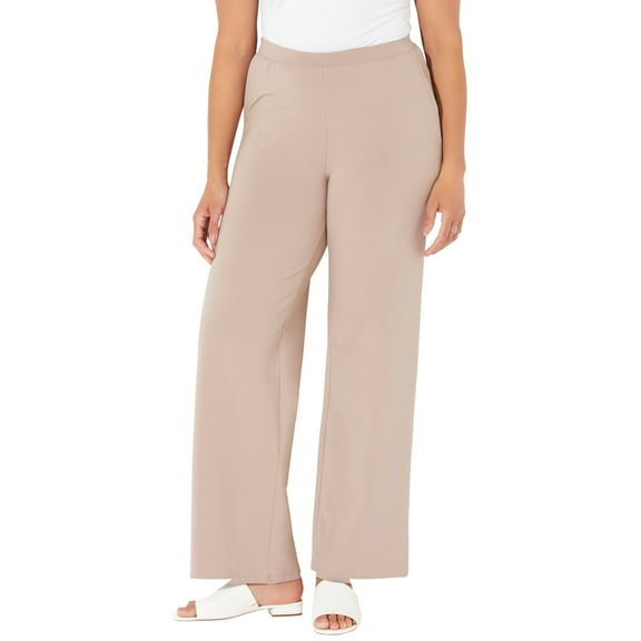 Catherines Women's Plus Size Suprema Wide Leg Pant