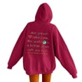 thumbnail image 1 of GPOECD Chandail à Capuche Graphique pour Femmes Manches Longues Chandails en Molleton Preppy Hauts Doux Confortables Chandail Décontracté Mode Mode Urbaine Rouge,TG, 1 of 5