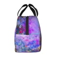 thumbnail image 2 of Lsque Colorful Purple Cosmos Flower Pattern Lunch Bag Women/Men Insulated Lunch Box,Small Leakproof Cooler Food Lunch Containers Reusable High Capacity Lunch Tote Bags, 2 of 6
