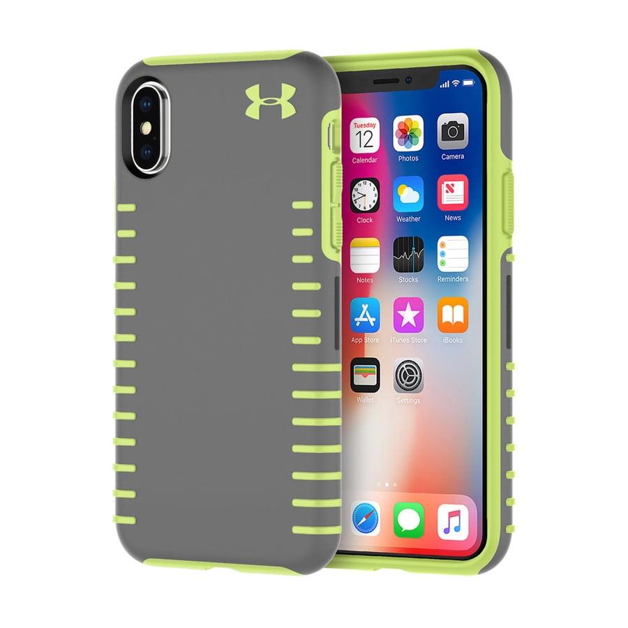Under Armour UA Protect GRIP Case for iPhone X Gray Lime Walmart