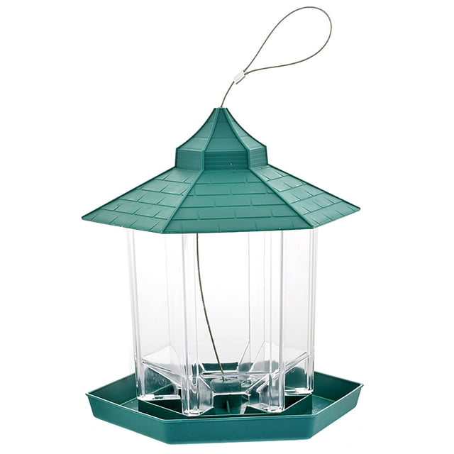 Comedero Para Pájaros, Bandera Verde, Contenedor De Comida Para Pájaros Colgante De Plástico, Comedero Para Pájaros, Suministros Impermeables Para Mascotas Al Aire Libre, Decoración De Jardín Moyic PT000866-00
