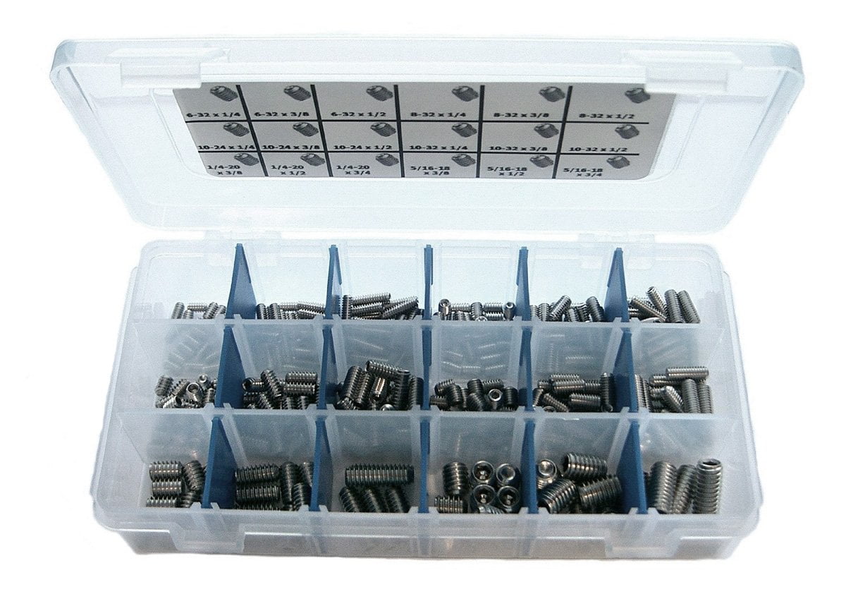 Stainless Steel Set Screw Assortment Kit by Stainlesstown