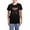 With Blue Strpe Pant, variant on - American Northern Irish Roots Women's Dark Pajamas - Women's Short Sleeve Print T-Shirt and Pants Dark Cotton Pajama Set