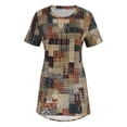 thumbnail image 2 of LilyLLL Womens Short Sleeve Round Neck Graphic Print Tunic T-shirt Tops, 2 of 3