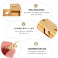thumbnail image 5 of BEADCEST 10 Pcs Door Catches Hardware Copper Golden for Various Uses, 5 of 5