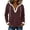 Brown, variant on Christmas Sweater for Women Hooded Fuzzy Long Sleeve Winter Warm Casual Base Layer Pullover Top@Hot Pink,S