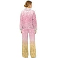thumbnail image 2 of Uorisanigo Shinny Pink 2 Piece Mock Neck Sweatshirt Wide Leg Sweatpants Lounge Hoodie Sweatsuit Sets Oversized Sweat Shirt Casual Pant Set Tracksuit Loungewear Travel, 2 of 8