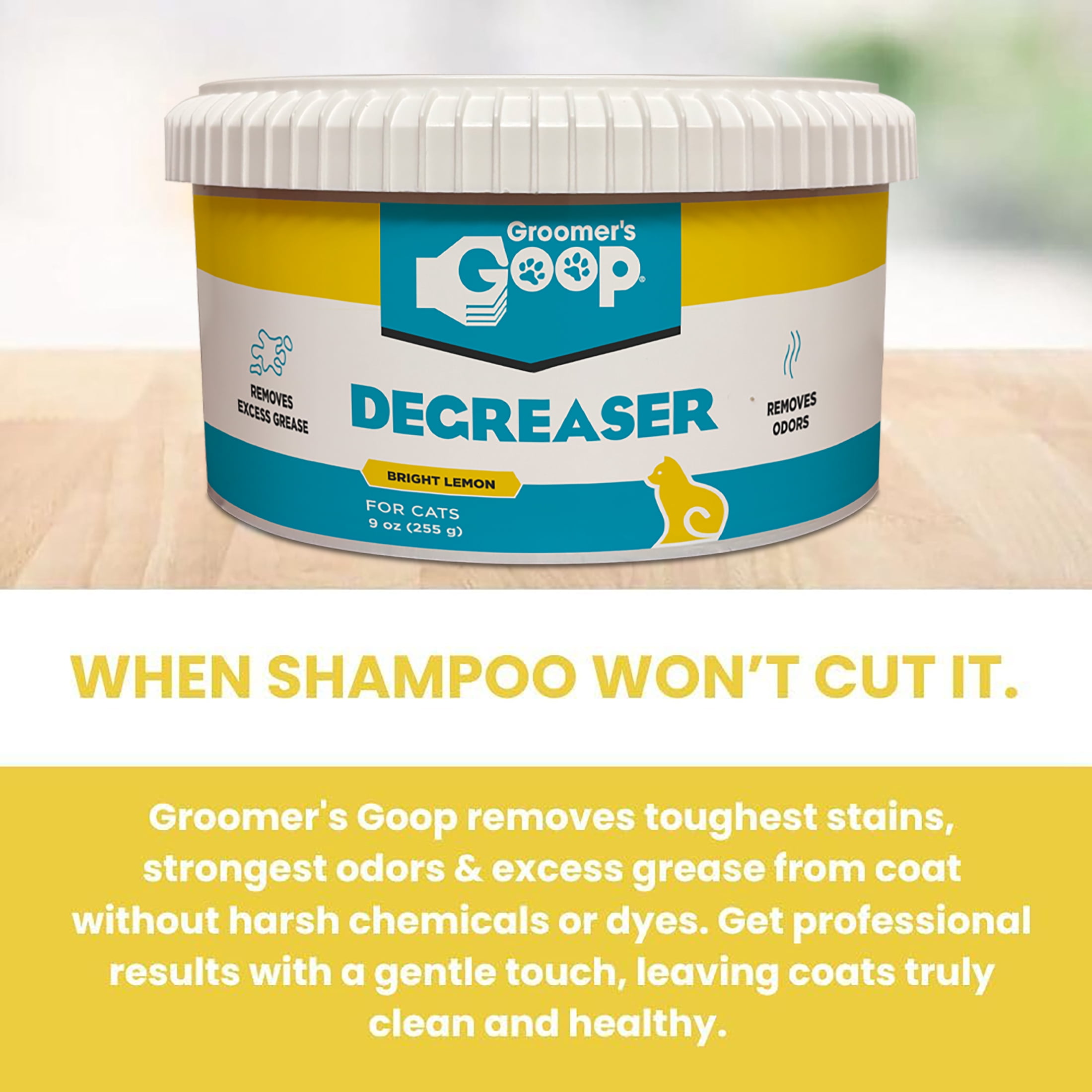Groomer's Goop Cat Degreaser for Oily Coats, 9 oz