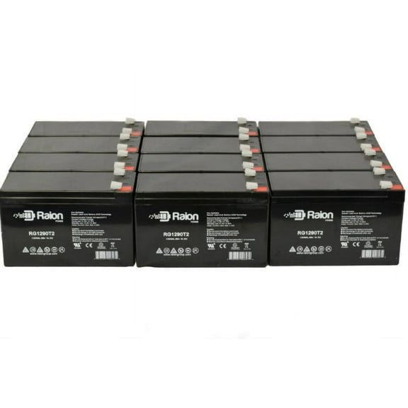 Raion Power 12V 9Ah Replacement Battery for Expocell P212/75 - 12 Pack