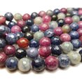thumbnail image 3 of 10mm Ruby Sapphire Faceted Round Beads Genuine Gemstone Natural Jewelry Making, 3 of 5