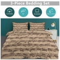 thumbnail image 5 of 3 Pcs Soft Bedding Set, Includes 1 Duvet Cover with Zipper And 2 Pillow Shams,Bach Chaconne Queen(90"×90"), 5 of 8