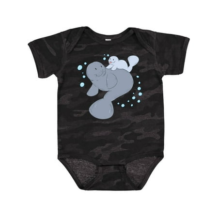 

Inktastic Cute Manatees with Bubbles Gift Baby Boy or Baby Girl Bodysuit