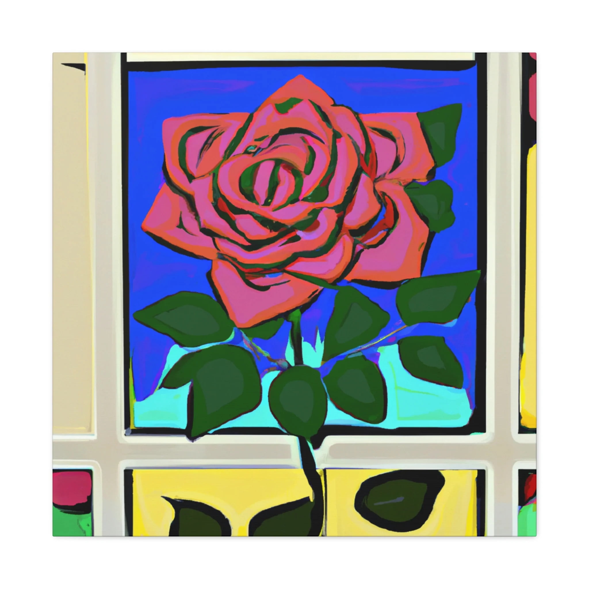 Rose in Pop Art Canvas