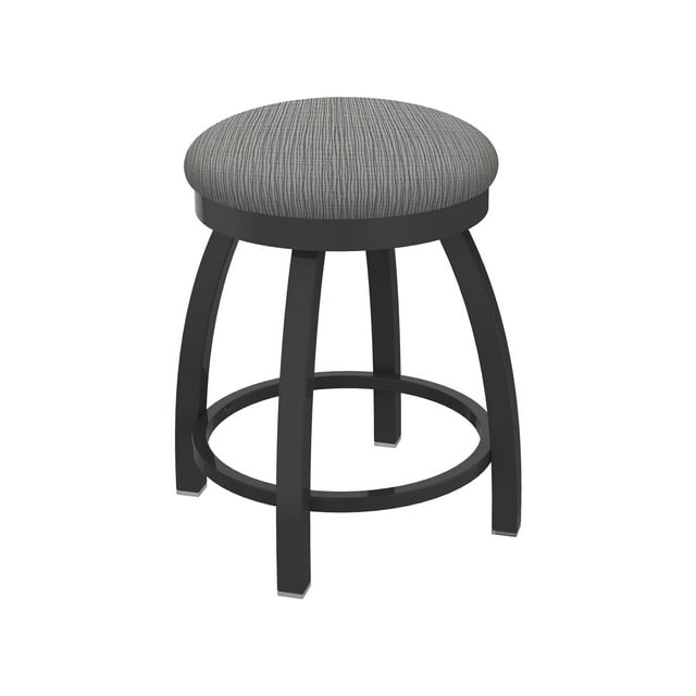 Tabouret de Coiffeuse Pivotant Misha 18 Pouces avec Finition Étain et Siège Graph Alpine
