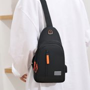 Crossbody Bag Men’s Waterproof Chest Backpack | Lightweight Cloth Shoulder Sling | 12 in Spacious Outdoor Travel Messenger