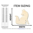 thumbnail image 2 of Unfinished Wood Fox Sitting Shape 20" / 1/4", 2 of 3