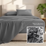 Bare Home 22 Extra Deep Pocket Sheet Set - Premium 1800 Collection - Ultra-Soft - Queen, Gray