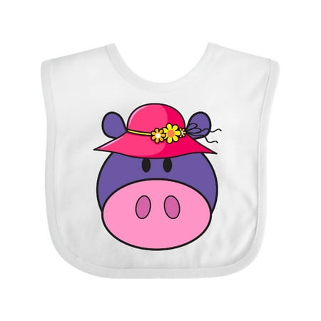 

Inktastic Hippo Girl Cute Hippopotamus Gift Baby Girl Bib