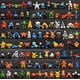 thumbnail image 1 of Minibloques 144 Piezas Figuras de Héroes de Anime Clásico, Mini Muñecos Animales Mágicos para Regalo, 1 of 10