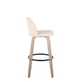 thumbnail image 5 of LumiSource White Toriano 30" Fixed Height Barstool - Set of 2, 5 of 8