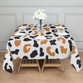 thumbnail image 3 of White and Orange Of Leopard Print Square Tablecloth,Waterproof Square Table Cover,Wipeable Spillproof Washable Table Cover for Home Kitchen Party Decor 60"x60"(152x152cm), 3 of 6