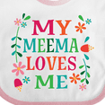 thumbnail image 4 of Inktastic My Meema Loves Me Girls Girls Baby Bib, 4 of 4