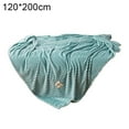 thumbnail image 2 of Ludlz HOME Flannel Throw Blanket - Soft Cozy Warm Blanket for Couch Bed Sofa Chair Winter Solid Color Thick Warm Sofa Couch Bed Soft Throw Blanket Bedroom Bedding, 2 of 7
