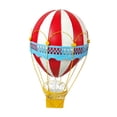 thumbnail image 2 of Globo aerostático de escritorio, pieza decorativa de exhibición de globos para el hogar, estilo nórdico retro rojo blanco, 2 of 9