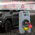 thumbnail image 5 of JoanKaren Industrial Portable Fuel Tank 15 Gallon Container Caddy Tank with 10-Foot Hose,Wheeled Utility Transfer Tank,Grey, 5 of 7