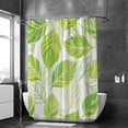 thumbnail image 2 of Bath Shower Curtain Liners 66"x72", Colorful Abstract LeavesPolyester Waterproof with 12 Curtain Hooks Bathroom Accessories Decoration, 2 of 6