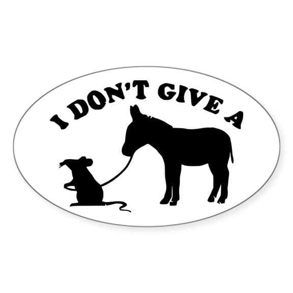 CafePress - I Don't Give A Rat's *Ss Sticker - Sticker (Oval)