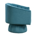 thumbnail image 6 of JERFIT Modern Velvet Swivel Accent Chair with Barrel Back, 360° Rotation for Living Room, Bedroom, Office Teal Upholstered Lounge Chair, 6 of 10