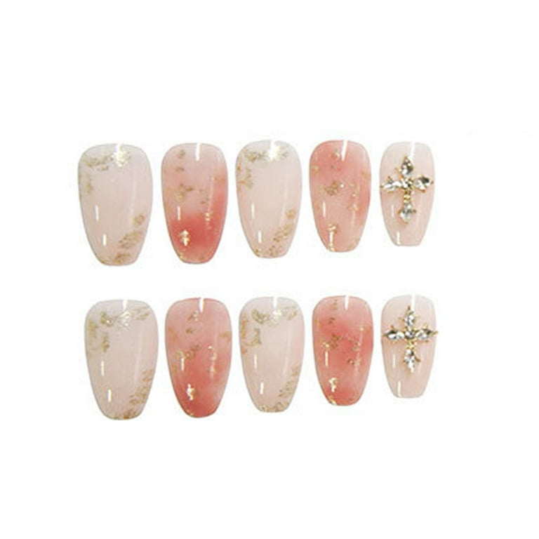White Purple Halo Dyed Gold Foil Nail Patch for Wearing Nails - China False  Nail Patch and Fingernails price