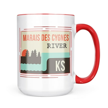 

Neonblond USA Rivers Marais des Cygnes River - Kansas Mug gift for Coffee Tea lovers