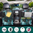 thumbnail image 5 of Qxltty Dark Green Gild Marble Car Seat Back Protectors with 3 Pocket Storage Bag Universal Fit Automotive Interior Decoration, 5 of 7
