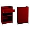 thumbnail image 3 of Well Top Melamine Wood Cash Register Stand with Drawer, Walnut, 3 of 3