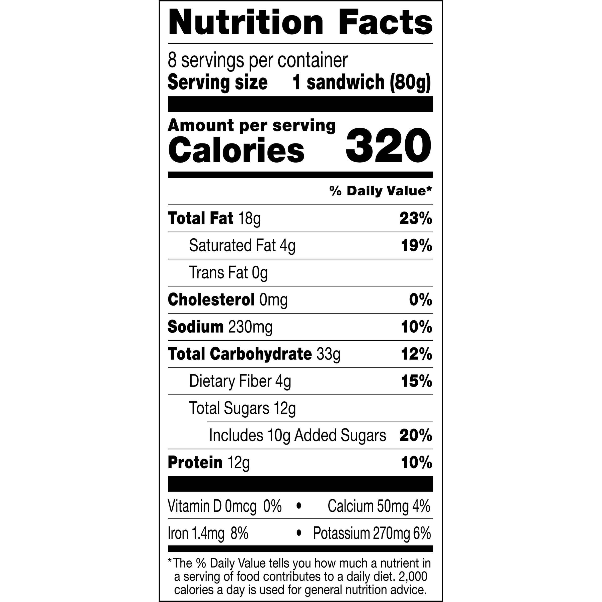 Smucker’s Uncrustables Bright-Eyed Berry Morning Protein Snacks, Peanut Butter & Strawberry Jam Sandwiches on Wheat Bread, 8 Count, 2.8 oz Each (Frozen)
