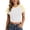 Yellow@GC@, variant on CONZONE Womens Summer Crop Tops Short Sleeve T Shirts for Women Casual Crew Neck Patchwork Color Lightweight Tees Soft Cozy Dailywear