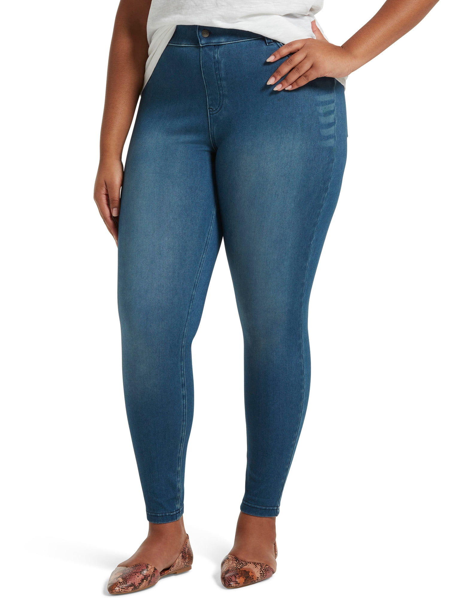 High-Waist Denim Leggings Style-U20652X 