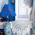 thumbnail image 4 of Nappe en Dentelle Ronde Coton Rond au Crochet Napperon Rond en Coton,pour Décoration de Table,75-80cm, 4 of 5
