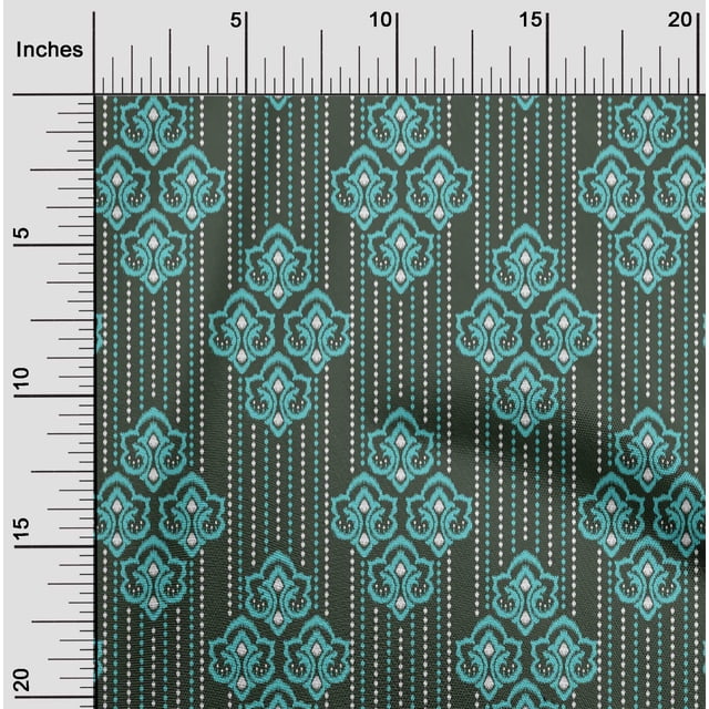 oneOone Cotton Silk Fabric Ethnic Ikat Decor Fabric Printed BTY 42 Inch Wide