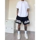 thumbnail image 1 of Pantalones cortos de baloncesto con cordón y letras de moda americana, pantalones cortos casuales holgados y versátiles de verano para hombre, 1 of 2