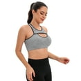 thumbnail image 5 of DODOING Sports Bra for Women Racerback Padded Full Coverage Workout Wirefree Bra Workout Tops for Women, 5 of 8