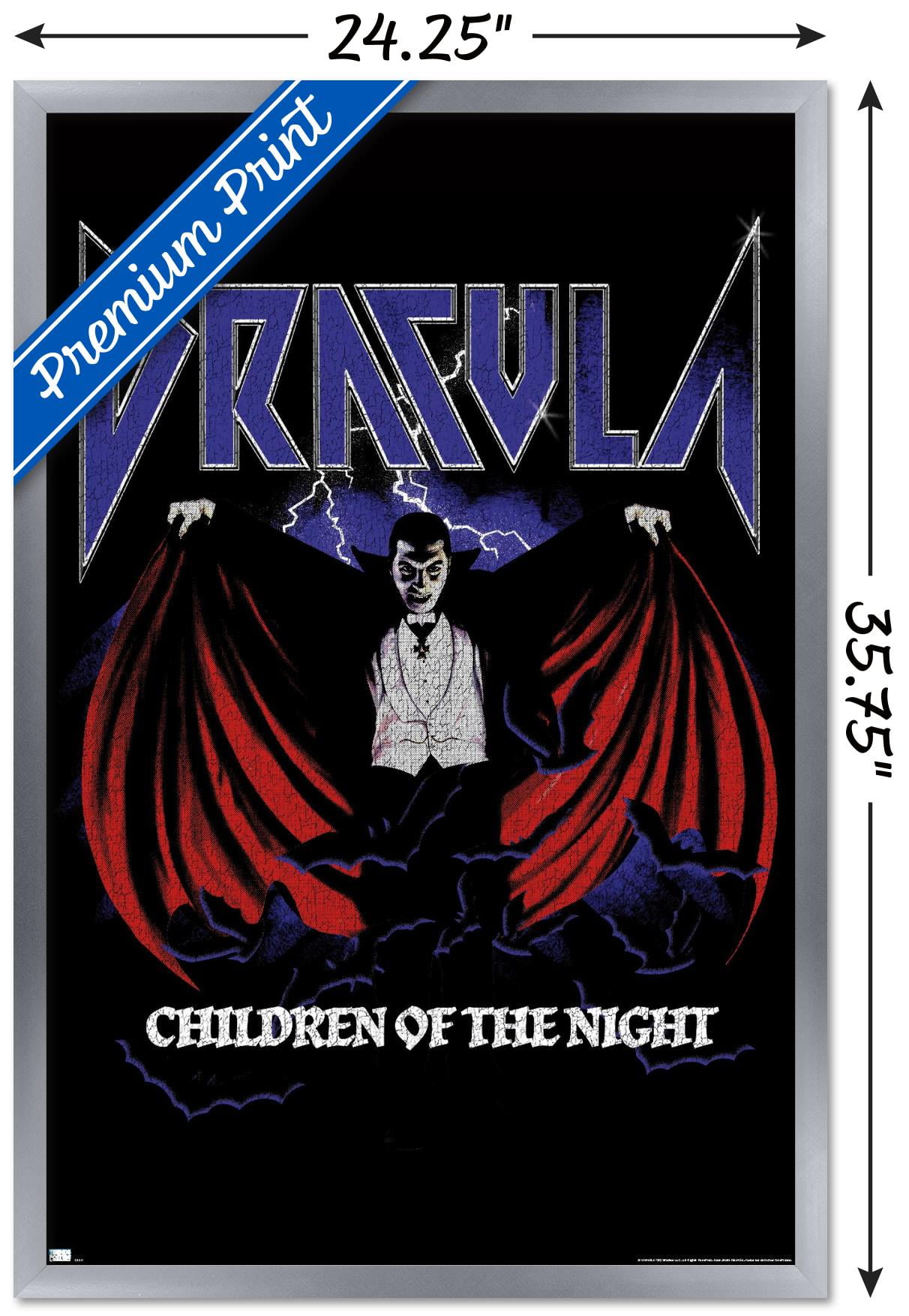 Dracula - Children Of The Night Wall Poster, 22.375" x 34" Framed