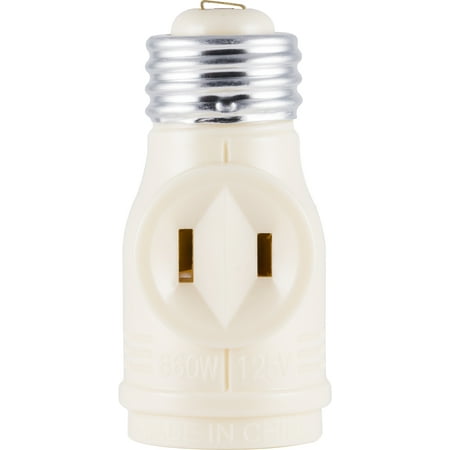 socket outlet light adapter polarized ge ivory