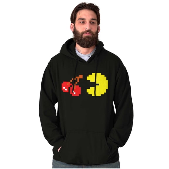 PACMAN Arcade Game Pixelated Cherry Hoodie Sweatshirt Women Men Brisco Brands S